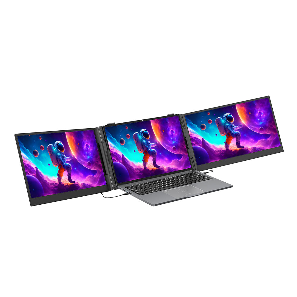 Blackview DCM8 - 15,3 Zoll Dual-Monitor Portable Laptop-Bildschirmverlängerung mit integrierten Lautsprechern