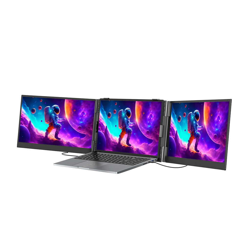 Blackview DCM8 - 15,3 Zoll Dual-Monitor Portable Laptop-Bildschirmverlängerung mit integrierten Lautsprechern