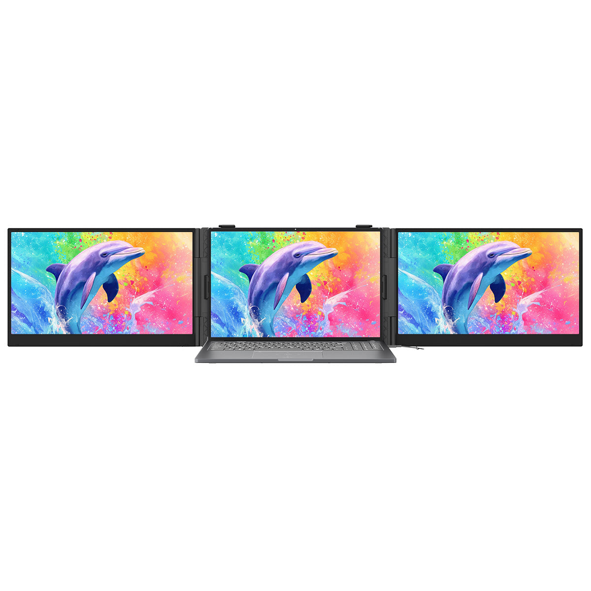 Blackview DCM8 Pro – Tragbarer Erweiterungsbildschirm 15,3" Doppelmonitor, Kompatibel mit PC und Laptop, 2 USB-C Anschlüsse, IPS HD Display