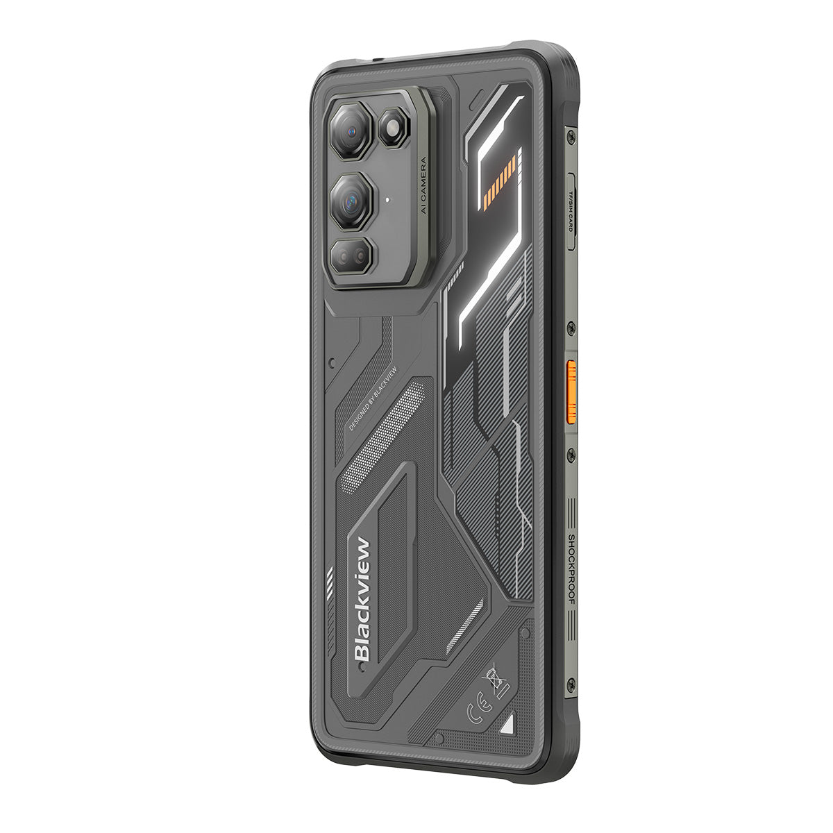 Blackview FORT 200 – Robustes 4G-Smartphone mit kabellosem Laden – 6,78"-Display, Helio G100, 5000-mAh-Akku, 108-MP-Dualkamera mit Nachtsicht