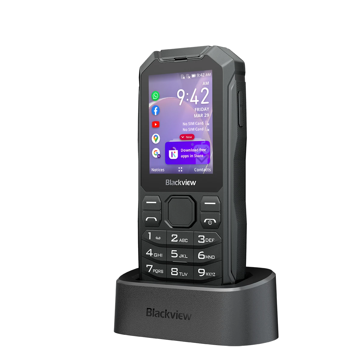 Blackview N1000 - Seniorenhandy 2.4 Zoll, 2 MP Kamera, 3300mAh, 4GLTE, Wifi, Notruftaste