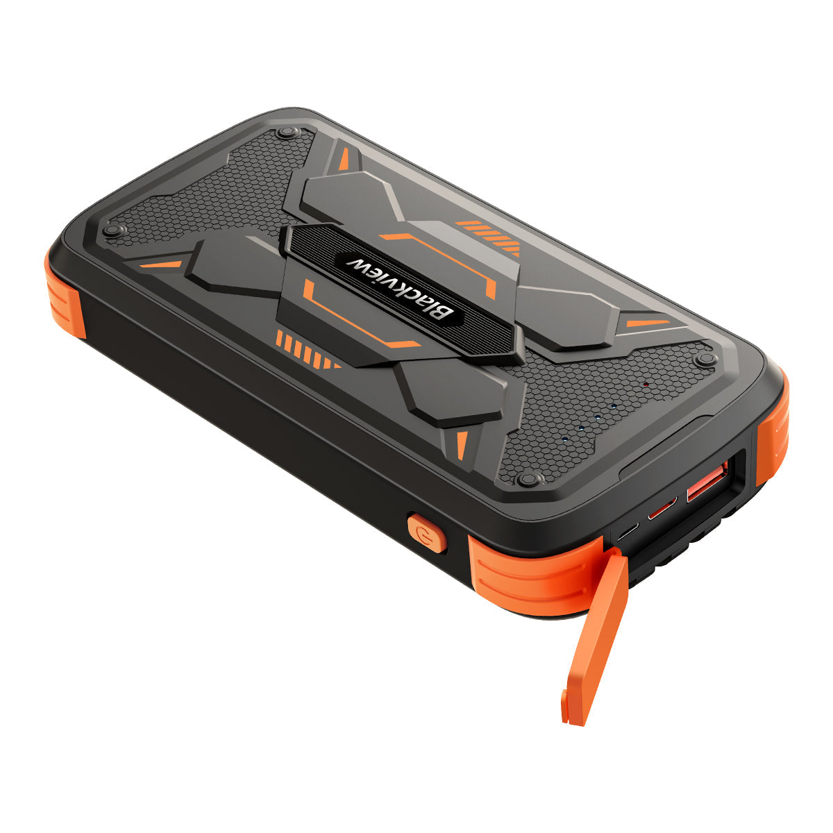 Blackview TERRA 20 – Robuste Powerbank IP54 20 000 mAh | 5 Ladeanschlüsse, Integrierte Doppel-Taschenlampe
