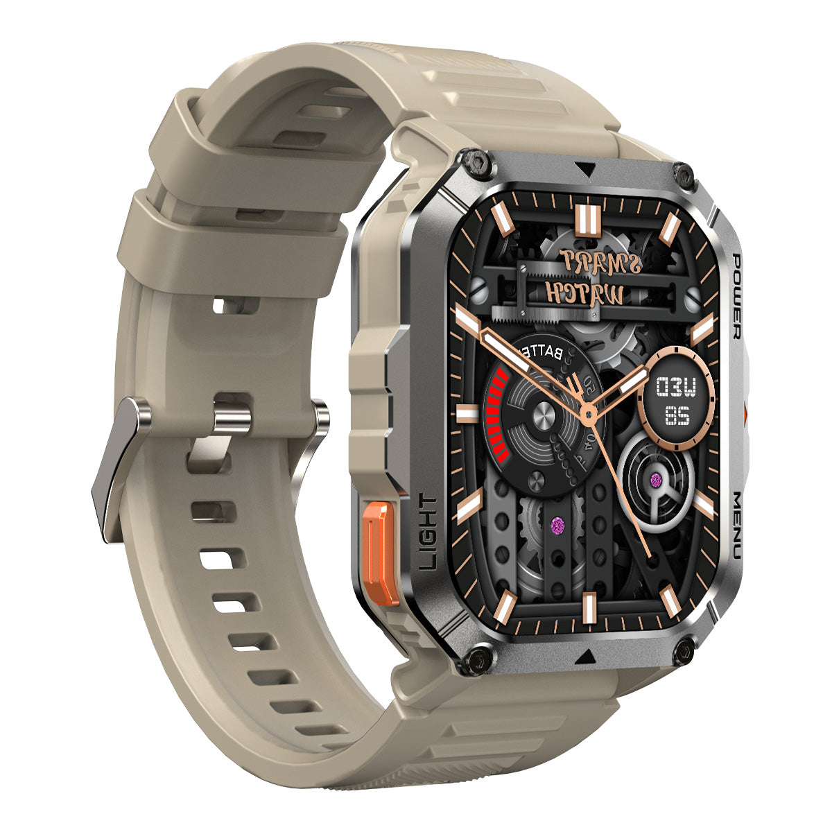 Blackview W70 Pro - Smartwatch Outdoor 2,01 Zoll mit LED-Taschenlampe – Militär Fitness Tracker 900 mAh IP68 Wasserdicht