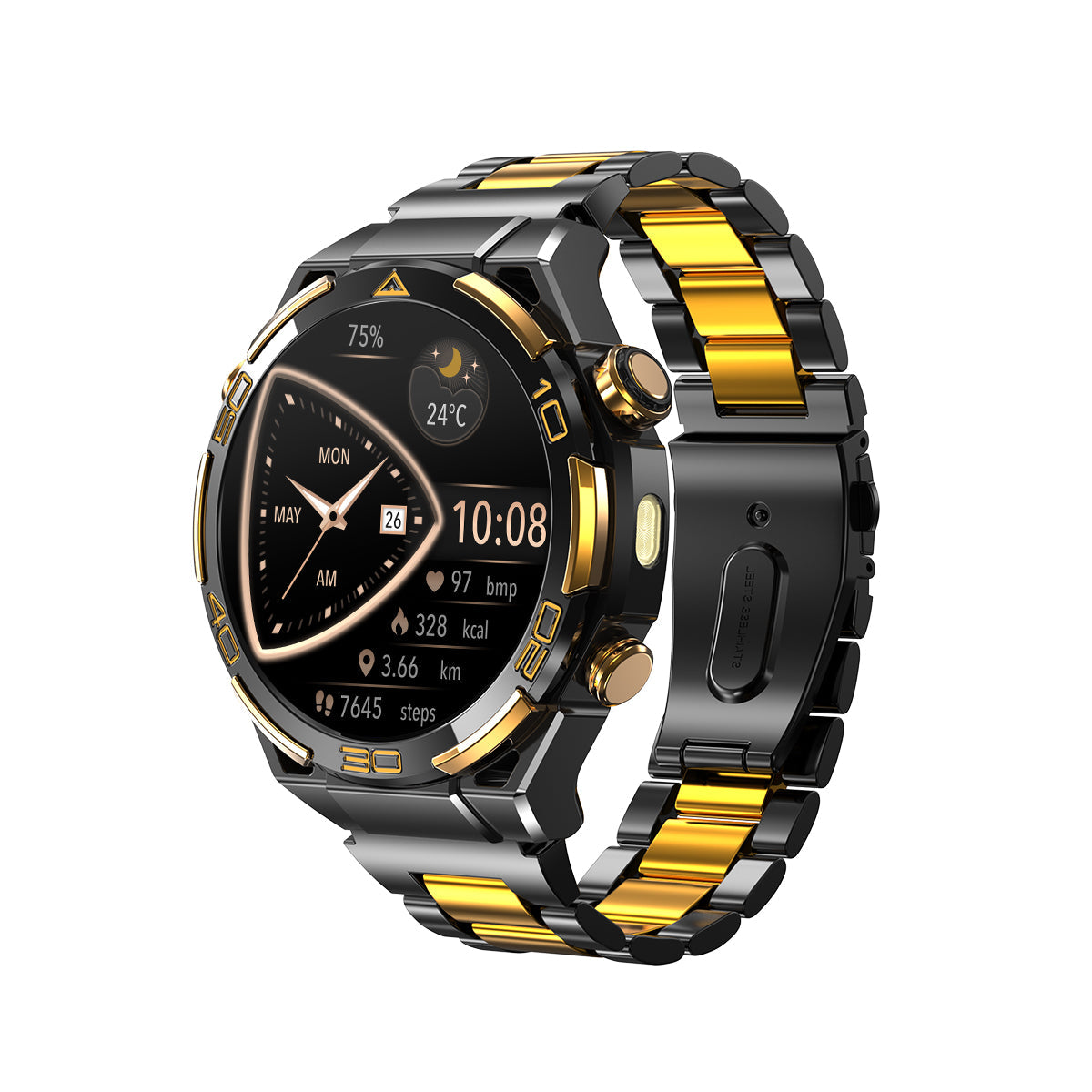 Blackview W90 Pro - GPS Smartwatch mit 1,43" AMOLED-Display, integrierter LED-Taschenlampe – ideal für Outdoor-Sport