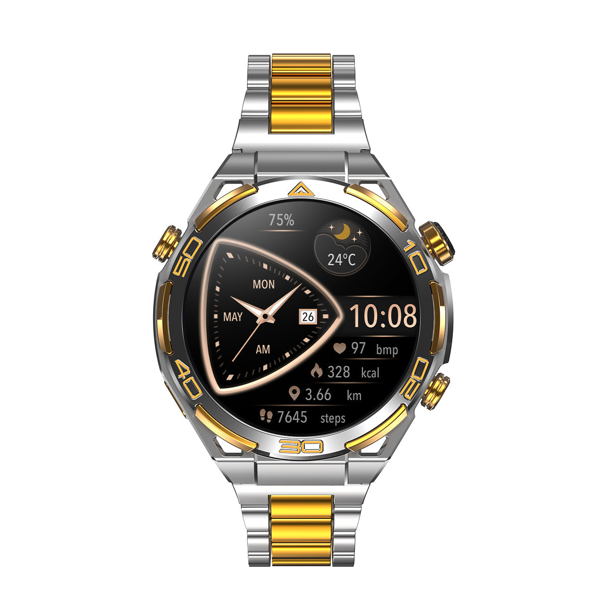 Blackview W90 Pro - GPS Smartwatch mit 1,43" AMOLED-Display, integrierter LED-Taschenlampe – ideal für Outdoor-Sport