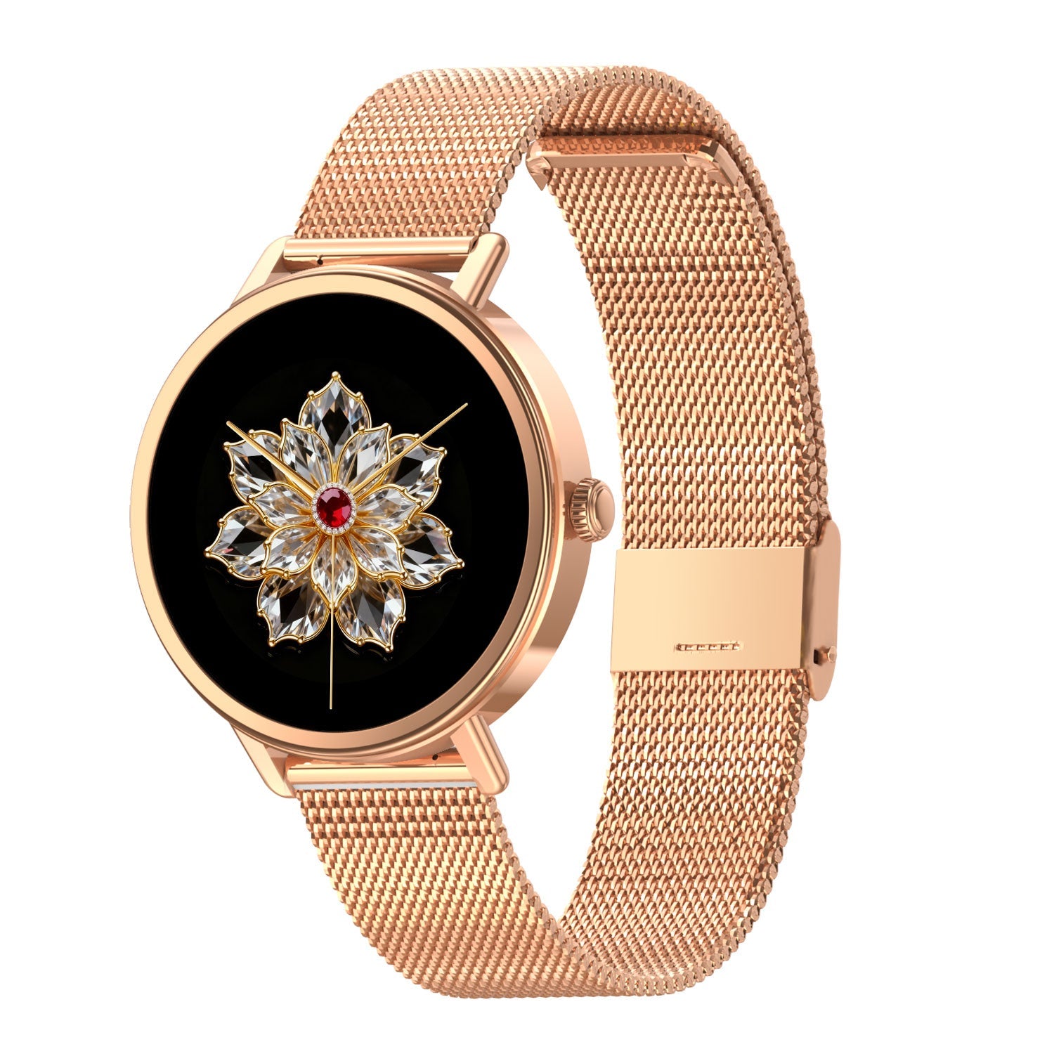 Blackview X30 Damen-Smartwatch – Runde Uhr mit Milanaise-Armband