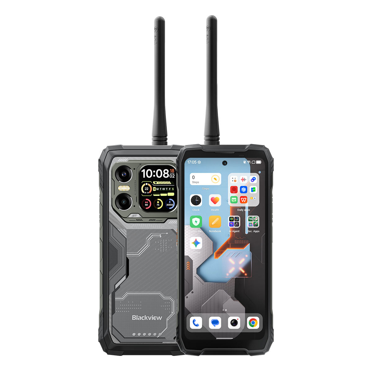 Blackview XPLORE 1 Walkie Talkie - 5G Outdoor Smartphone 6,78" 120 Hz Hauptdisplay, 2,01" Zweitdisplay & 20.000 mAh Akku