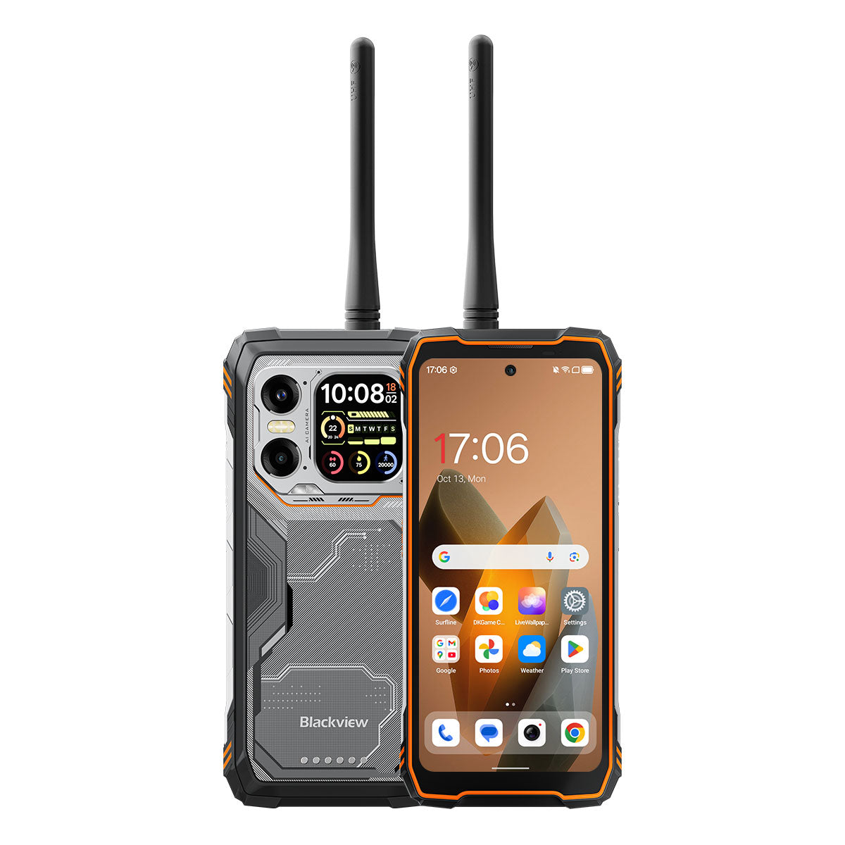 Blackview XPLORE 1 Walkie Talkie - 5G Outdoor Smartphone 6,78" 120 Hz Hauptdisplay, 2,01" Zweitdisplay & 20.000 mAh Akku
