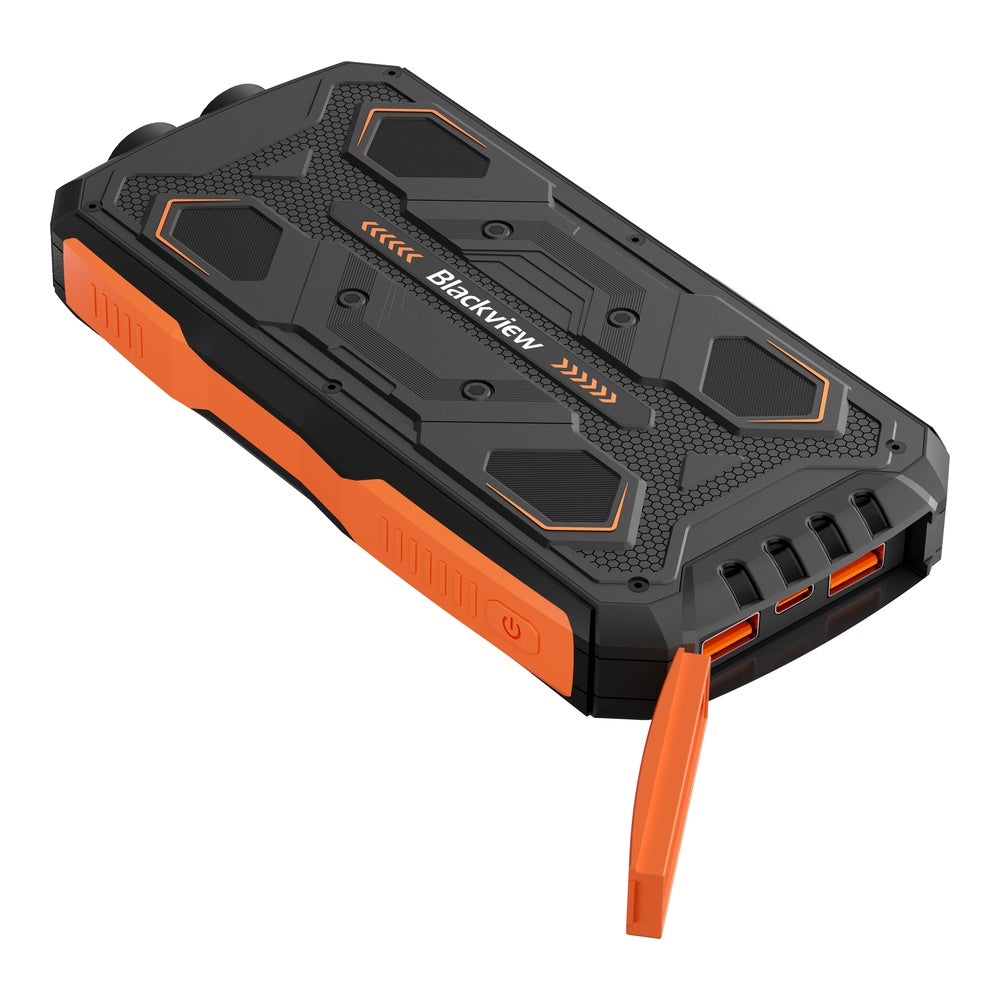 Blackview TERRA 10 – Robuste Powerbank 10 000 mAh | 22,5W Schnellladung, Integrierte Doppel-Taschenlampe
