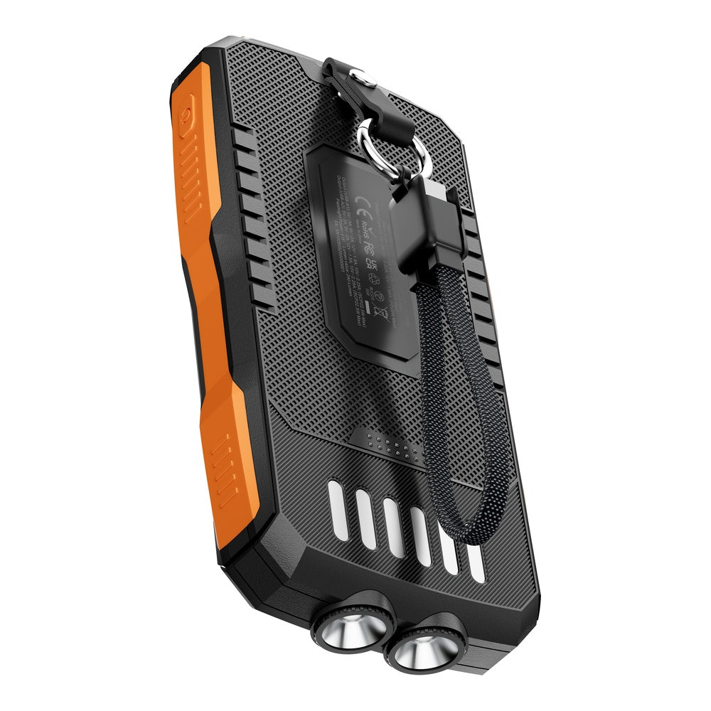 Blackview TERRA 10 – Robuste Powerbank 10 000 mAh | 22,5W Schnellladung, Integrierte Doppel-Taschenlampe