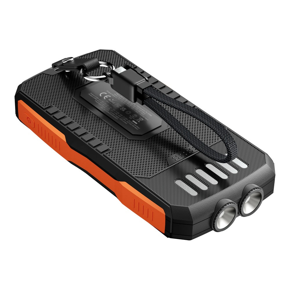 Blackview TERRA 10 – Robuste Powerbank 10 000 mAh | 22,5W Schnellladung, Integrierte Doppel-Taschenlampe