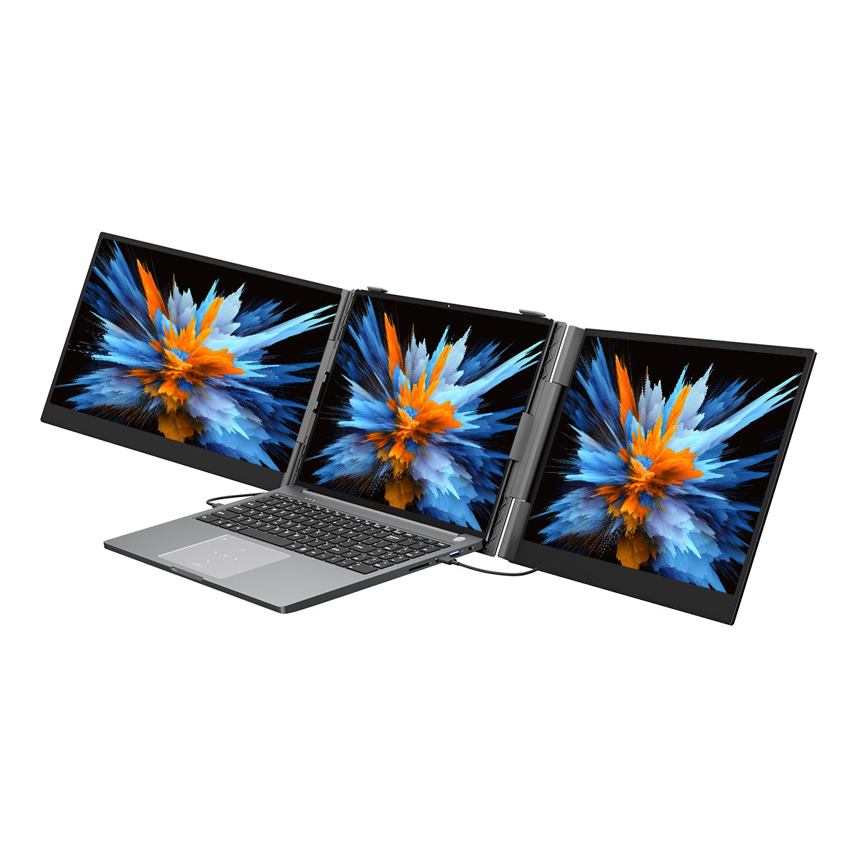 Blackview DCM6 - Tragbarer Dual-Monitor Bildschirmerweiterung 14 Zoll für Laptop mit Lautsprecher