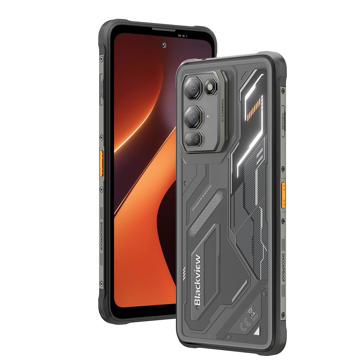 Blackview FORT 200 – Robustes 4G-Smartphone mit kabellosem Laden – 6,78"-Display, Helio G100, 5000-mAh-Akku, 108-MP-Dualkamera mit Nachtsicht