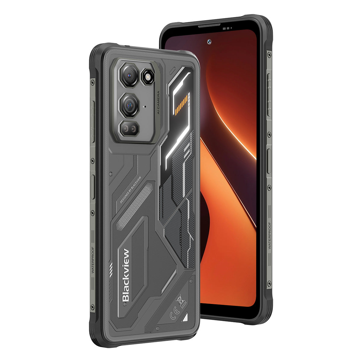 Blackview FORT 200 – Robustes 4G-Smartphone mit kabellosem Laden – 6,78"-Display, Helio G100, 5000-mAh-Akku, 108-MP-Dualkamera mit Nachtsicht