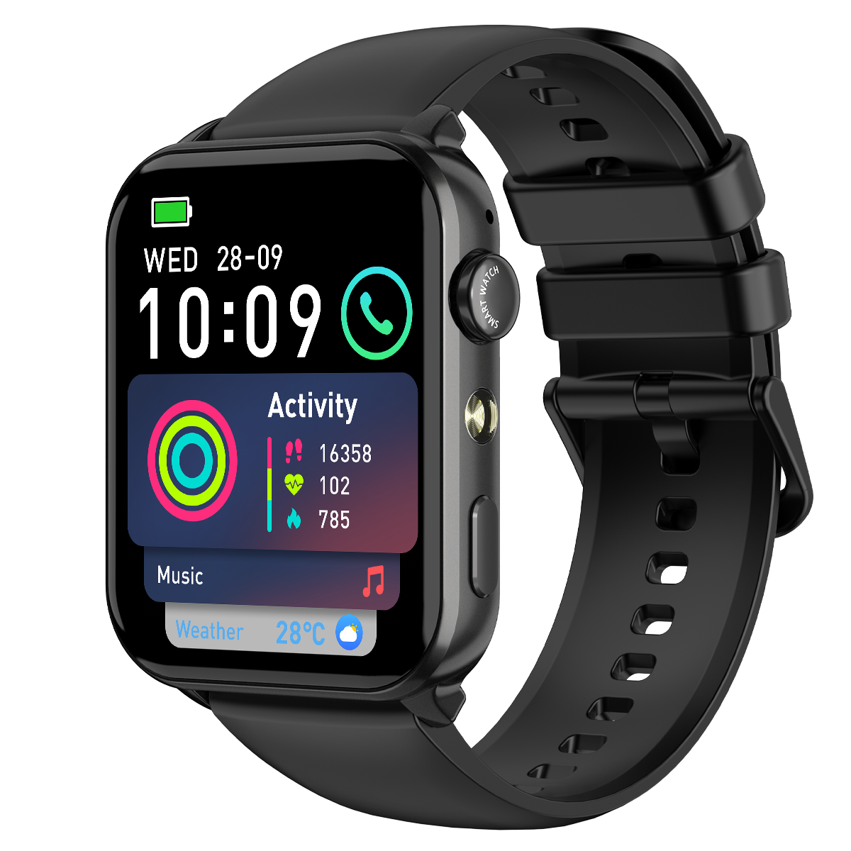 Blackview R30 Max - Smartwatch 1,91 Zoll mit LED-Taschenlampe – Fitness Tracker Herren Damen IP68 Wasserdicht