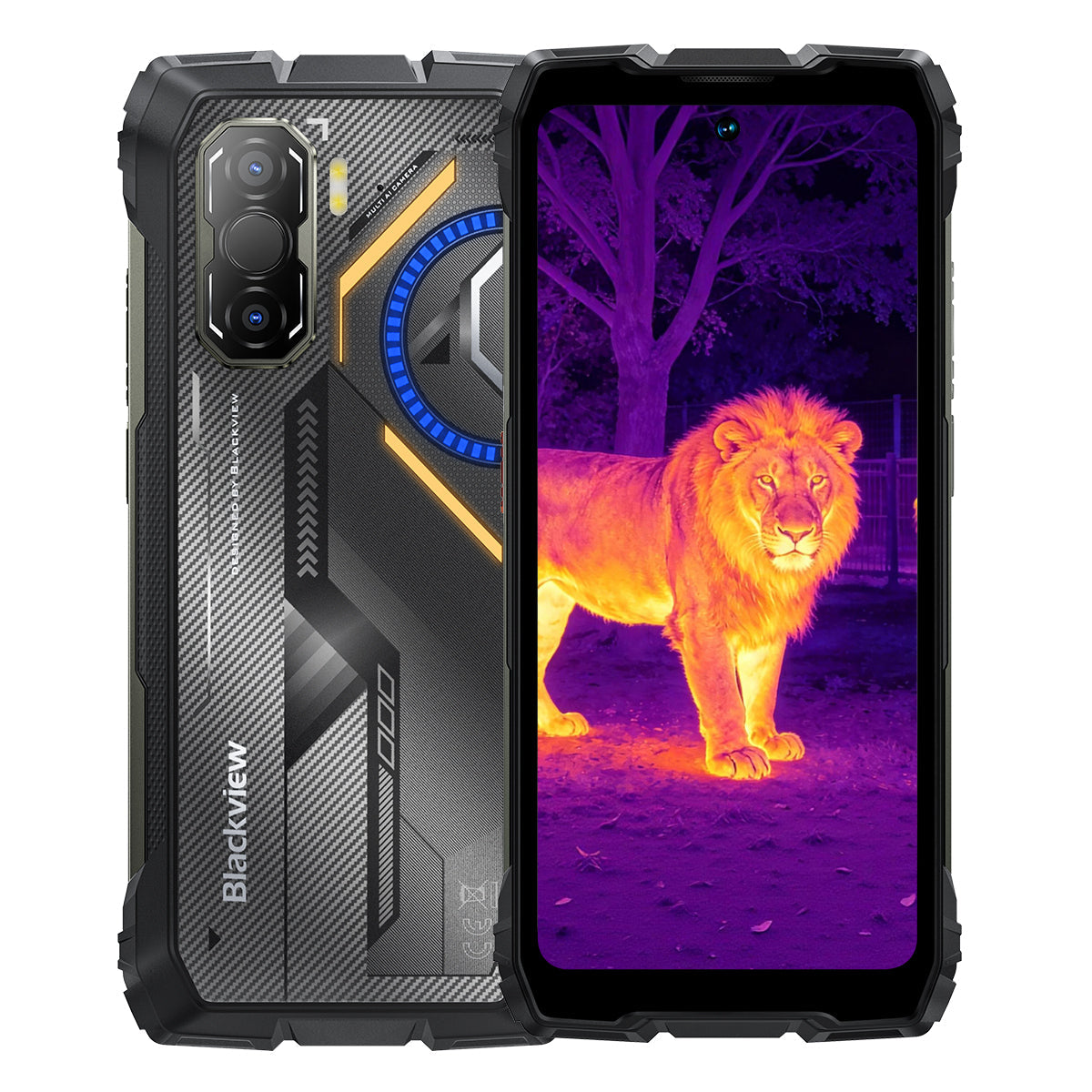 Blackview ROCK 3 – Outdoor-Smartphone 4G mit Infrarot-Wärmebildkamera, 120-Hz-Display 6,78", 108-MP-Kamera, Taschenlampe 400 lm