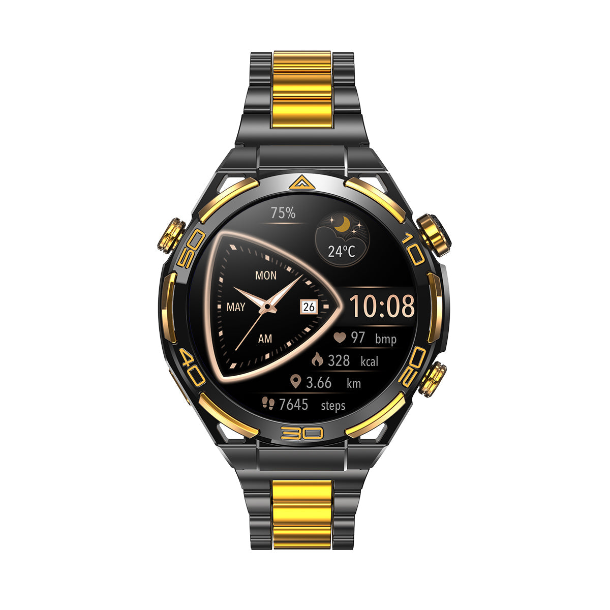 Blackview W90 Pro - GPS Smartwatch mit 1,43" AMOLED-Display, integrierter LED-Taschenlampe – ideal für Outdoor-Sport