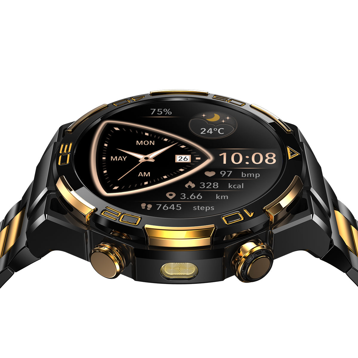 Blackview W90 Pro - GPS Smartwatch mit 1,43" AMOLED-Display, integrierter LED-Taschenlampe – ideal für Outdoor-Sport