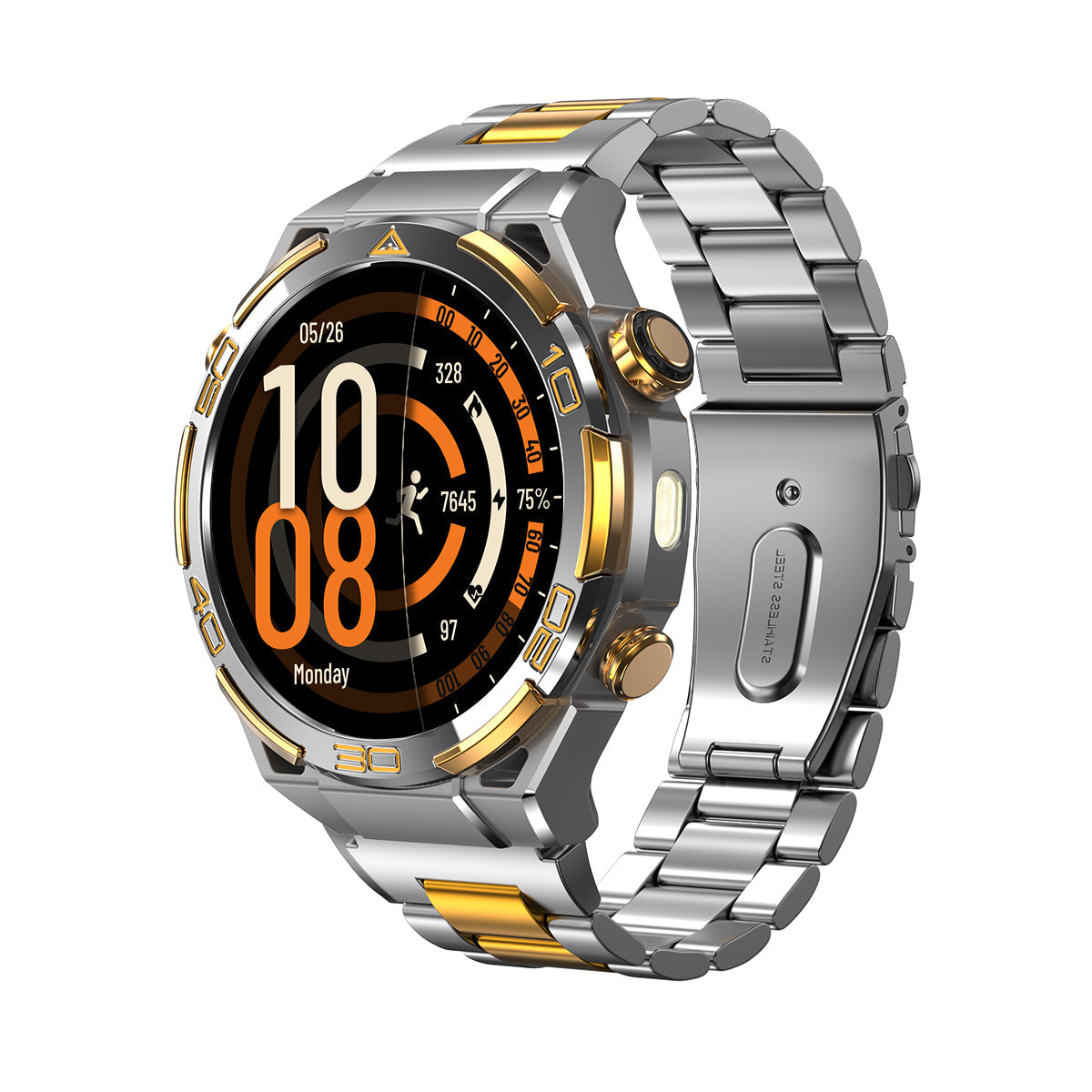 Blackview W90 Pro - GPS Smartwatch mit 1,43" AMOLED-Display, integrierter LED-Taschenlampe – ideal für Outdoor-Sport