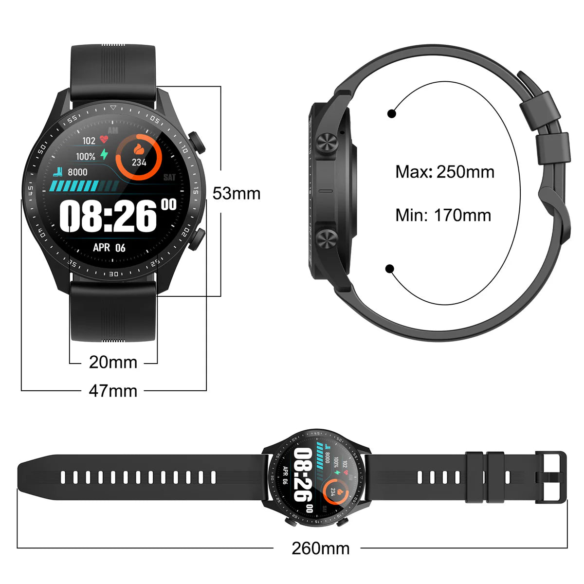 Blackview X1 Pro -  IP68 10m Wasserdicht Smartwatch