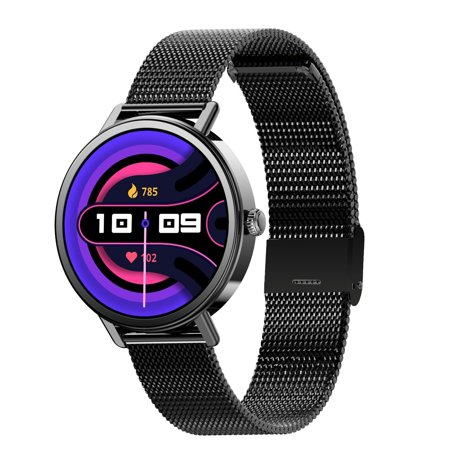 Blackview X30 Damen-Smartwatch – Runde Uhr mit Milanaise-Armband