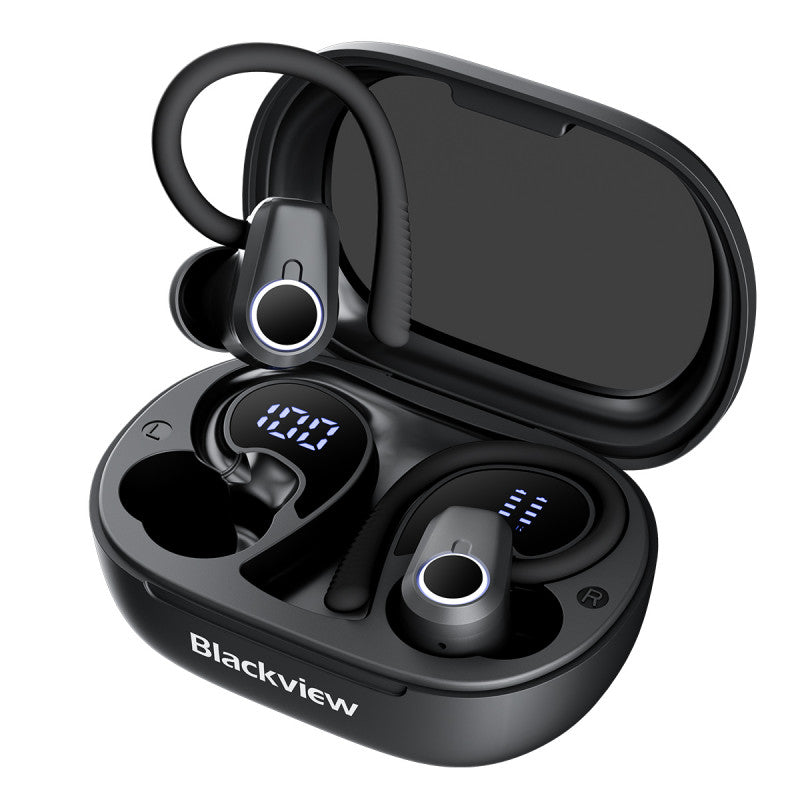 Blackview AirBuds 60 IPX4 Waterproof Bluetooth 5.3 Half In-ear TWS Earbuds with Earhooks